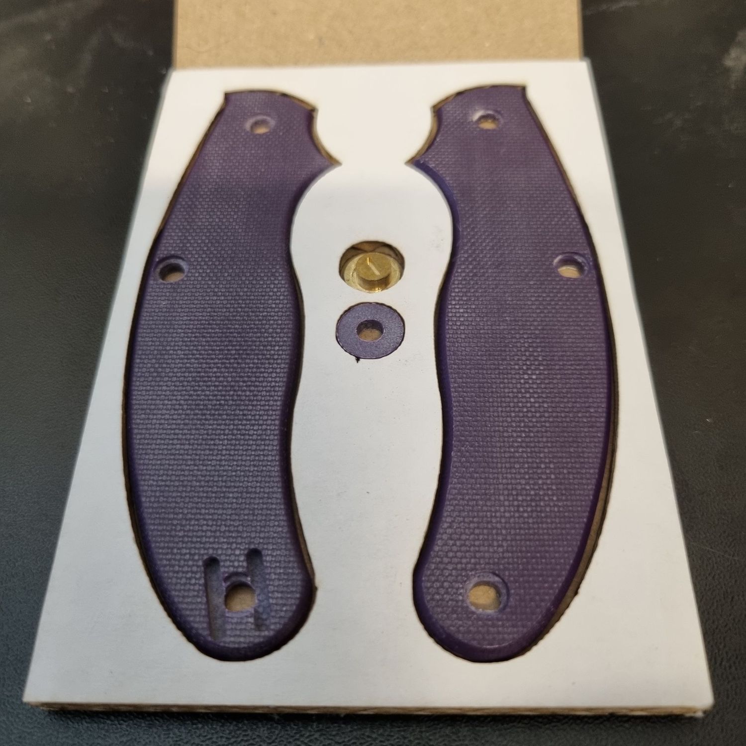 UKPK 3 pin Scales in 3mm G10 Purple, (VPC Stock Item)