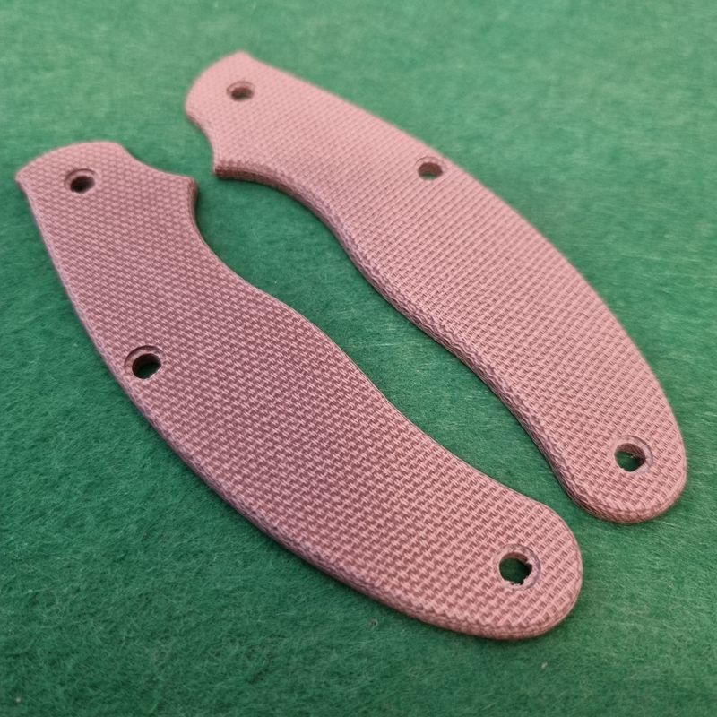 UKPK V2 Flat 3.2mm 3 pin Scales in Mushroom colour Canvas Micarta