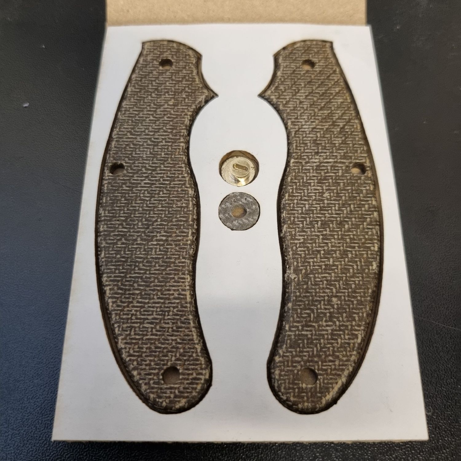 UKPK V2 Flat 3.3mm 3 pin Scales in Natural Jute Micarta