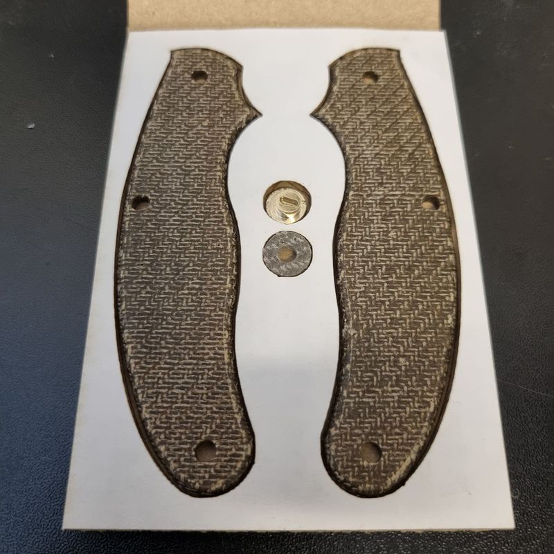 UKPK V2 Flat 3.3mm 3 pin Scales in Natural Jute Micarta