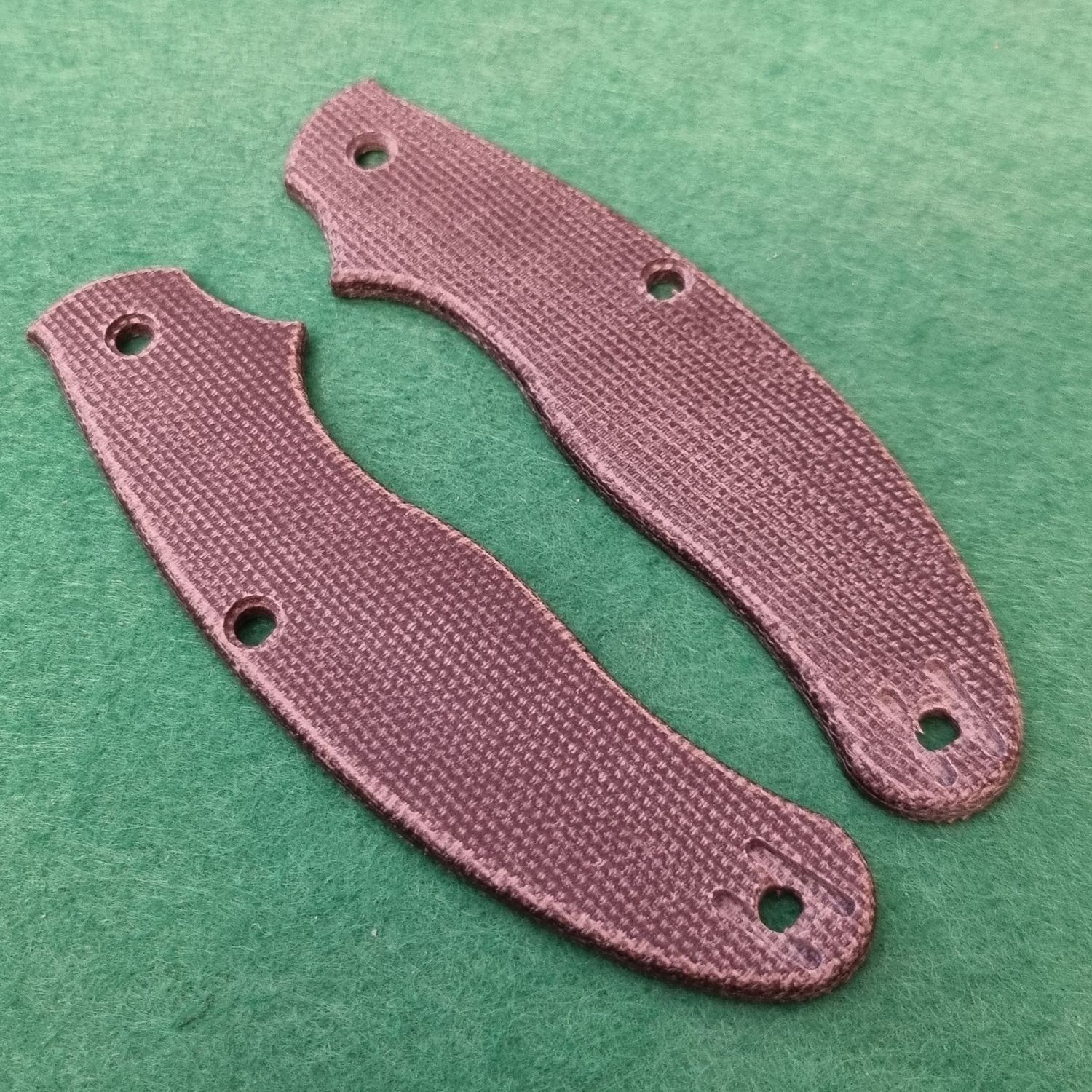 UKPK V2 Flat 3.3mm 3 pin Scales in Chocolate Canvas Micarta