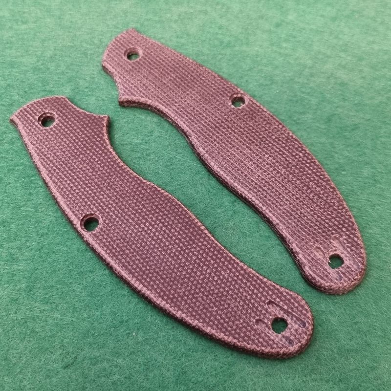 UKPK V2 Flat 3.3mm 3 pin Scales in Chocolate Canvas Micarta
