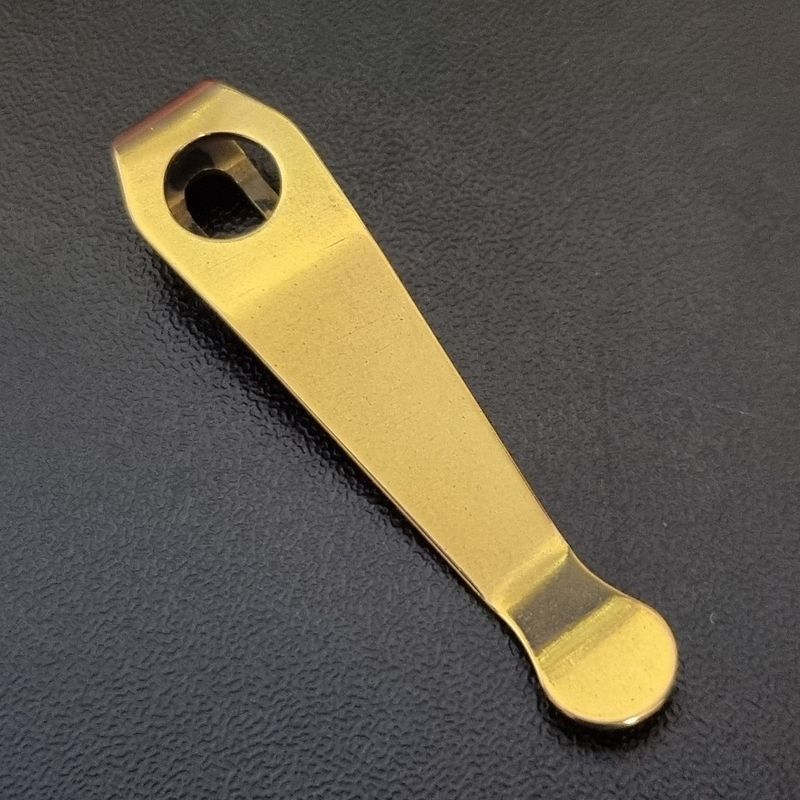 Titanium deep carry Pocket Clips (wire replacement) Brass/Gold Anodised