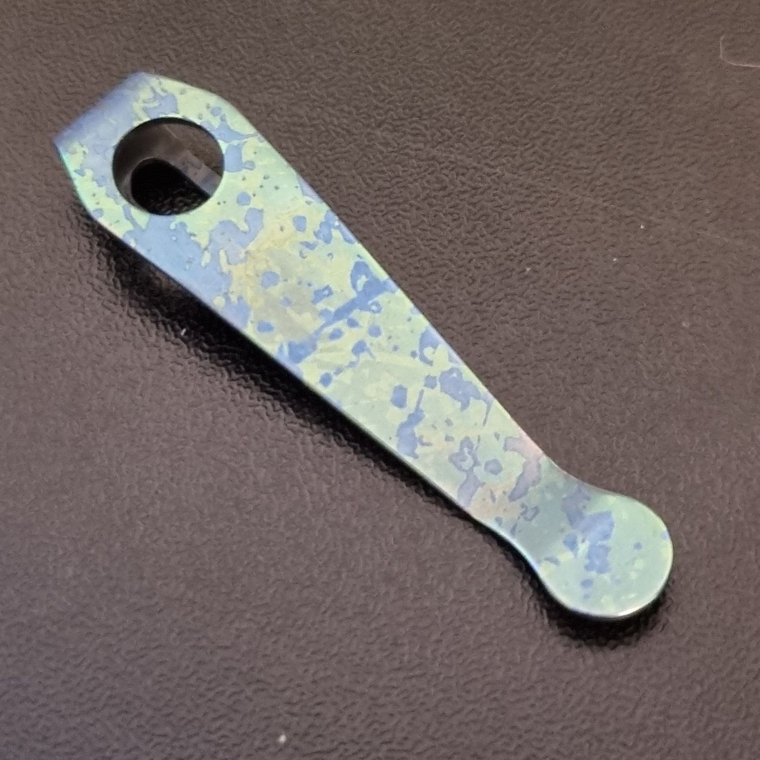 Titanium deep carry Pocket Clips (wire replacement) Pattern Anodised