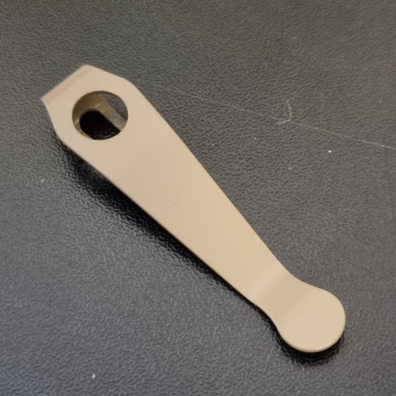 Titanium deep carry Pocket Clips (wire replacement) Coyote Tan Ceracoated