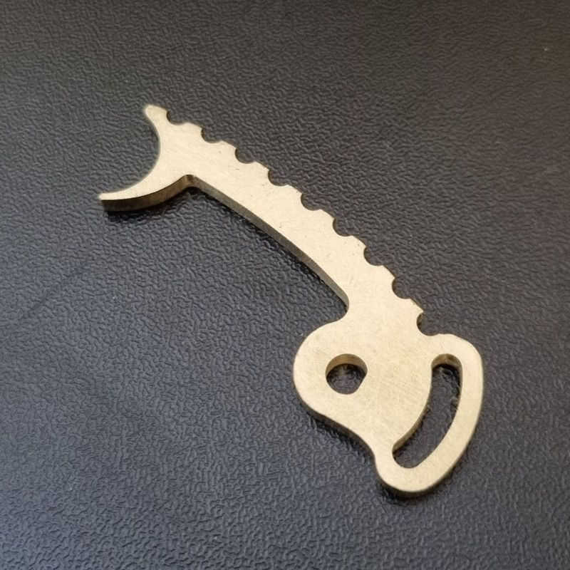 UKPK Castellated Lan Loop Back Spacer in Brass (Mill Finish)
