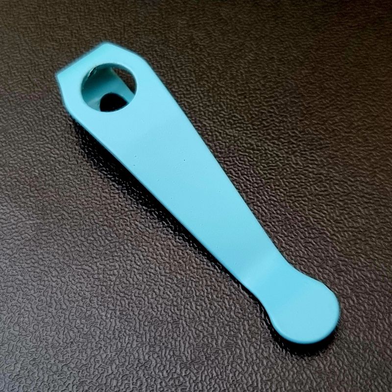 Titanium deep carry Pocket Clips (wire replacement) Blue Raspberry Ceracoated