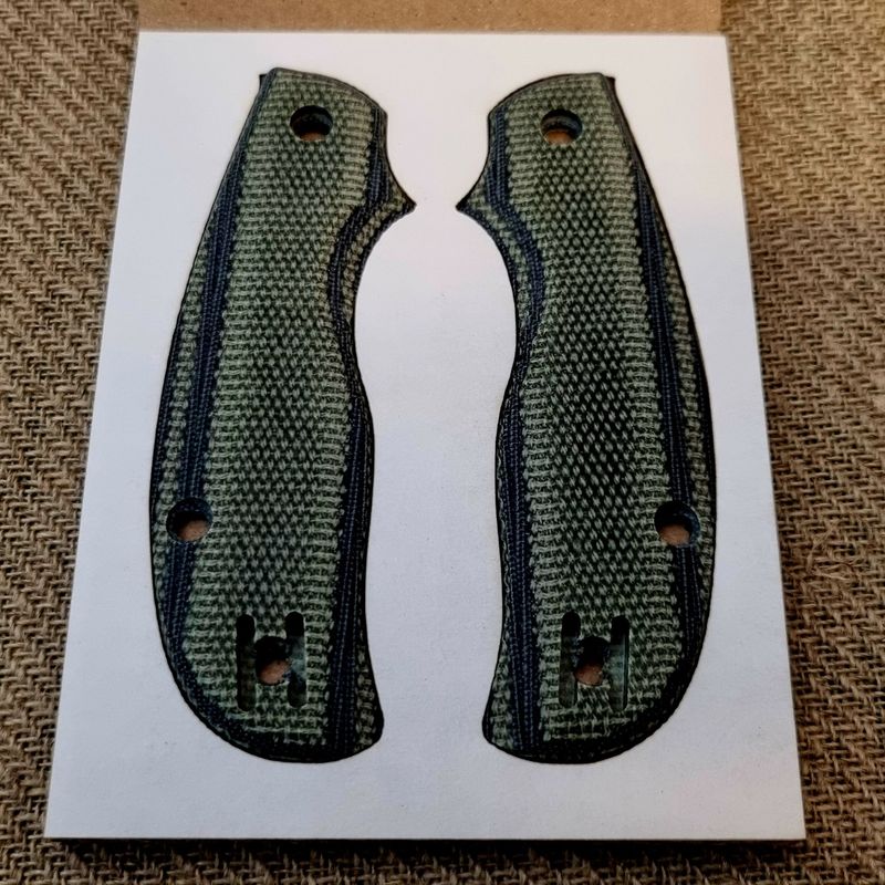 Urban V2 Ergo 5mm in Sage Green Canvas Micarta (Light Stripe)