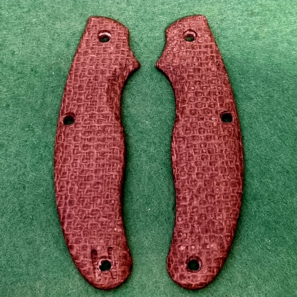 UKPK V2 Ergo 5mm 3 pin Scales in natural Burlap Micarta