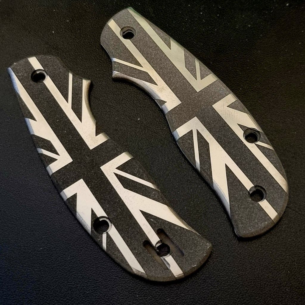 Urban Scales in 3mm Titanium (Polished) Union Jack pattern