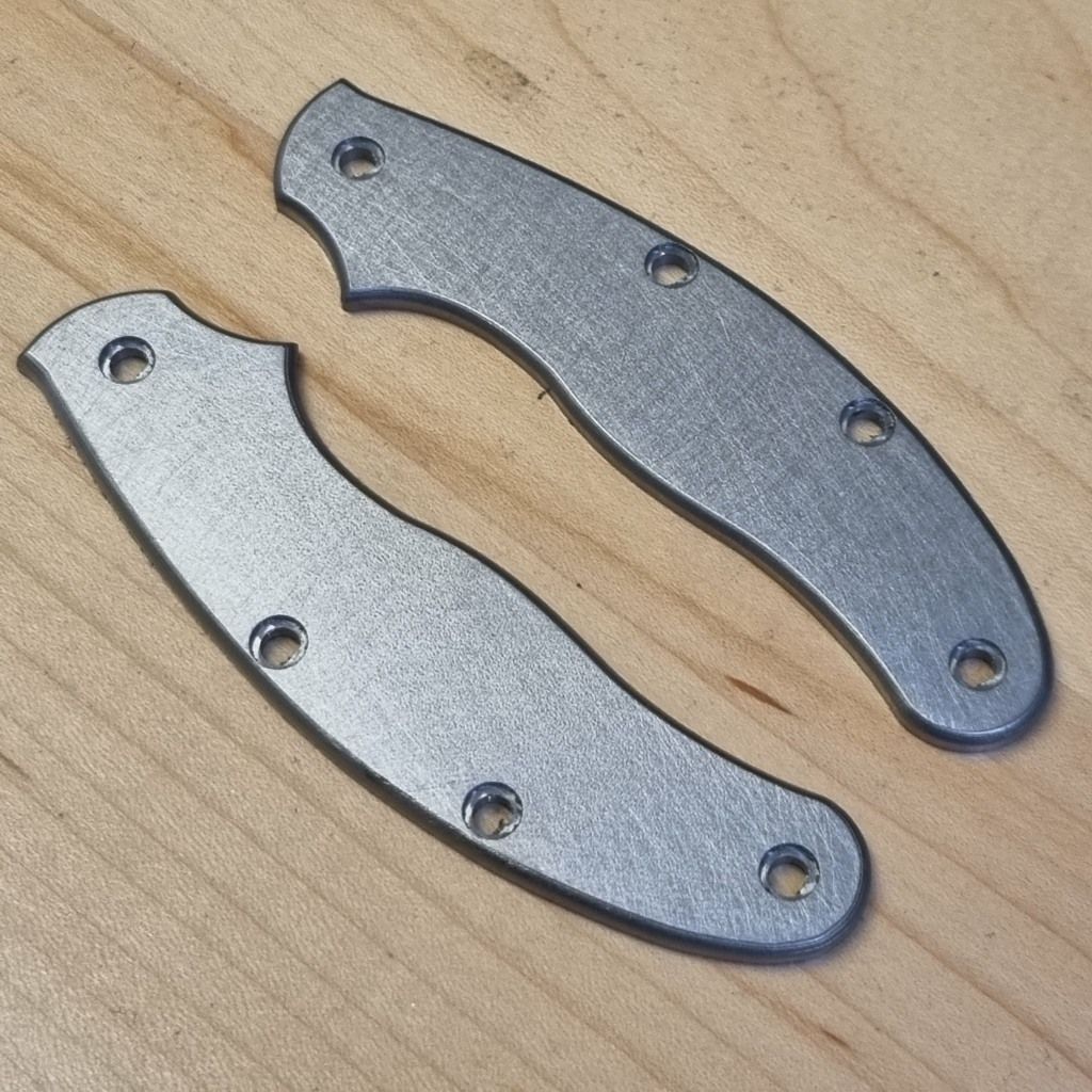 UKPK 4 pin Scales in 3mm Mill finish Titanium