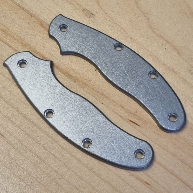 UKPK 4 pin Scales in 3mm Mill finish Titanium