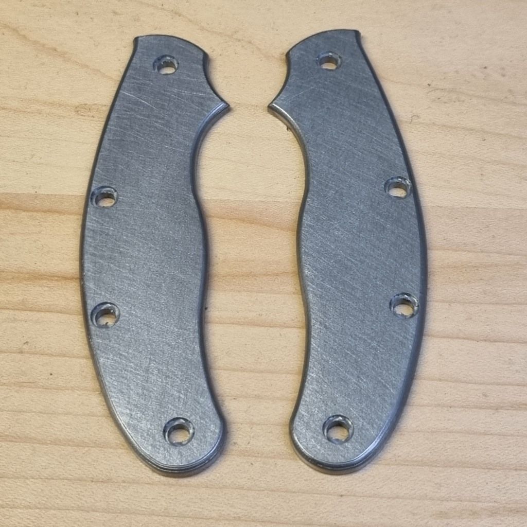 UKPK 4 pin Scales in 3mm Mill finish Titanium