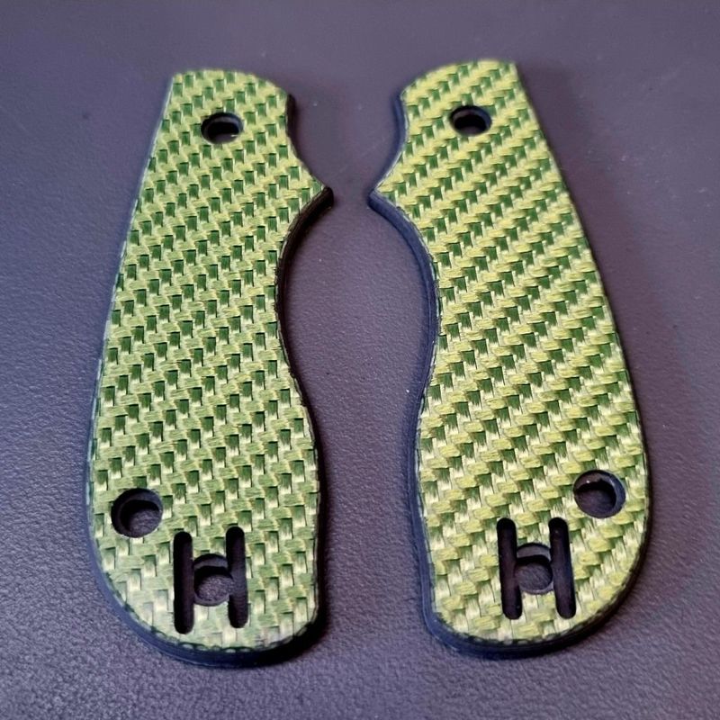 Squeak Scales in 3mm Carbon Fibre (3K Twill Green)