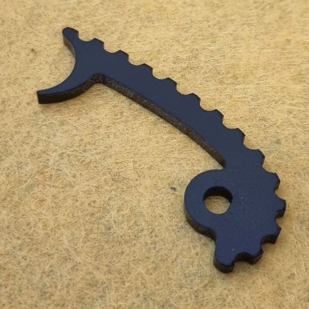 UKPK Castellated Back Spacer in Titanium (Black Cerakote) UKPK Castellated Back Spacer in Titanium (Black Cerakote)