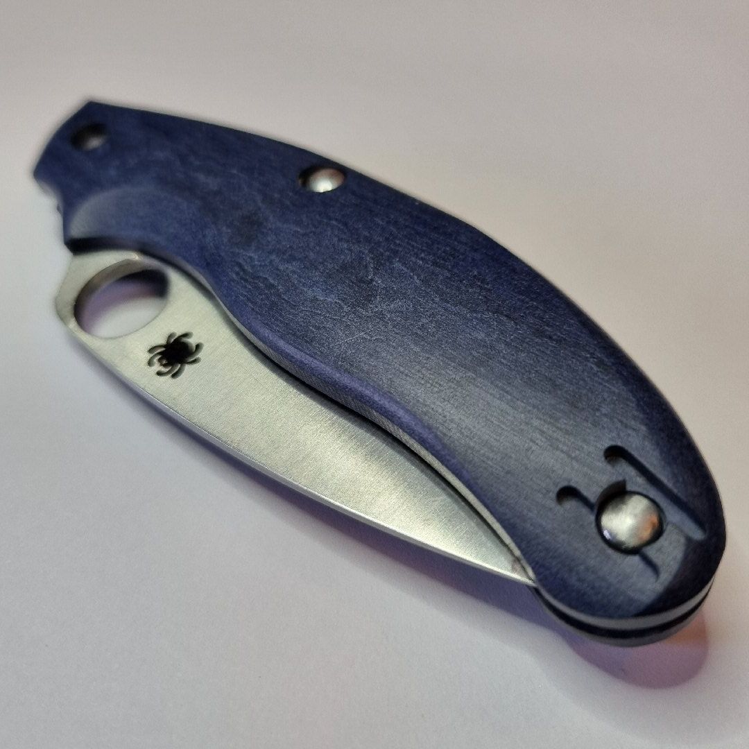 UKPK 3 pin V2 Ergo Scales in 5mm Richlite Blue Canyon