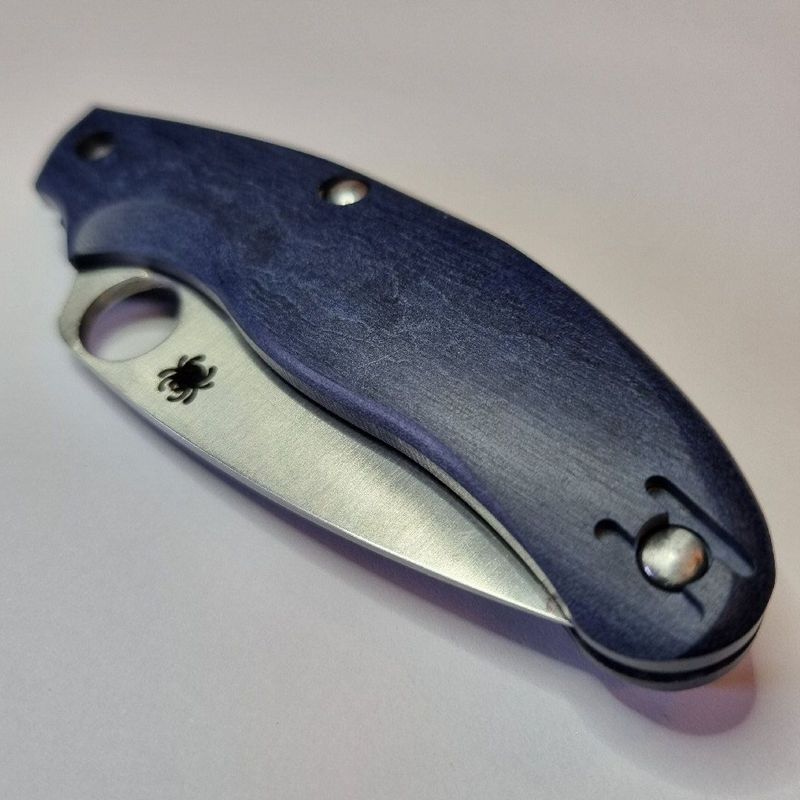 UKPK 3 pin V2 Ergo Scales in 5mm Richlite Blue Canyon