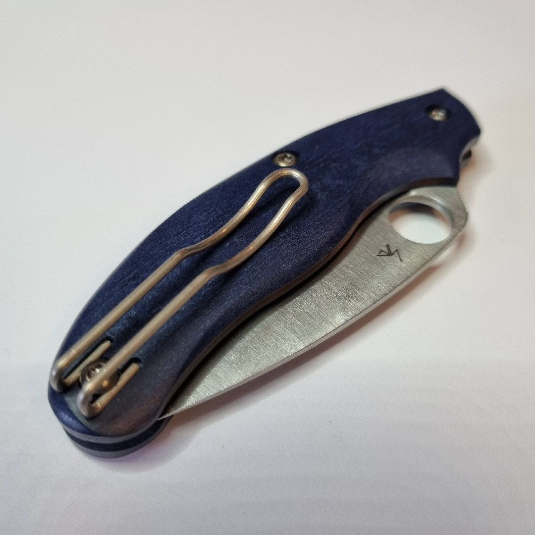 UKPK 3 pin V2 Ergo Scales in 5mm Richlite Blue Canyon