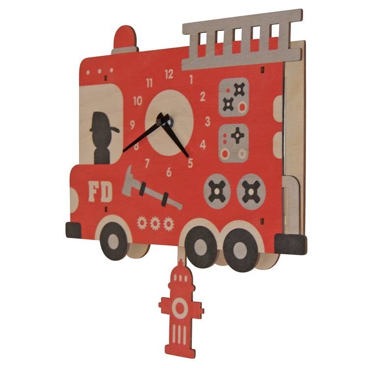 Fire Truck Pendulum Clock
