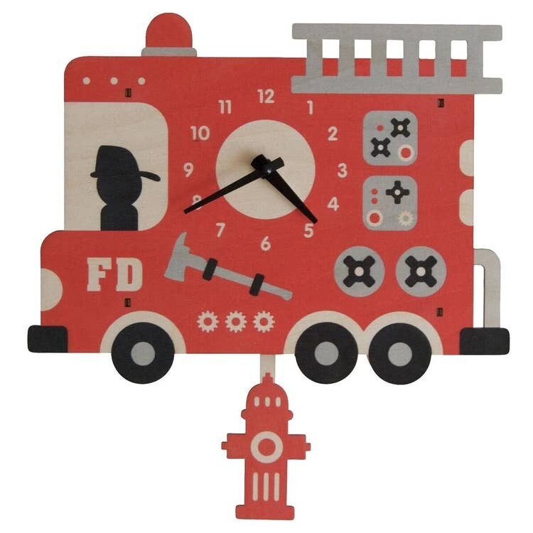 Fire Truck Pendulum Clock