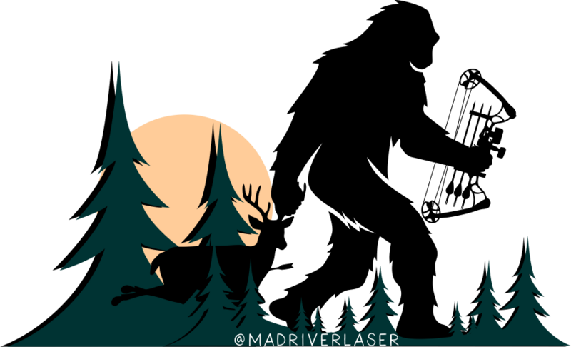 Bigfoot Bow Hunter Sticker