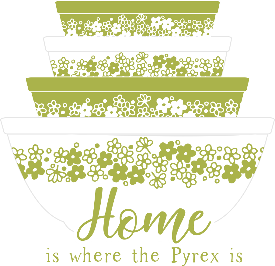 Pyrex - Home is where the Pyrex is Sticker