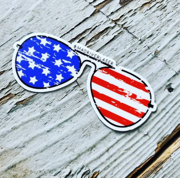 USA Flag Aviator Sunglasses