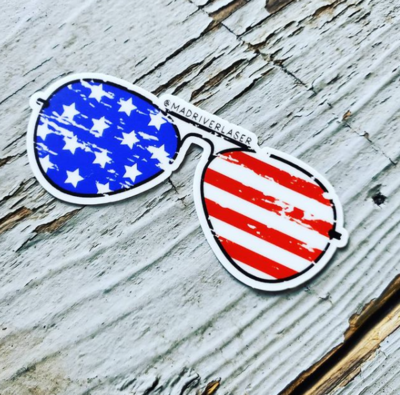 USA Flag Aviator Sunglasses
