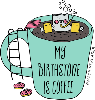 Coffee Birthstone Sticker