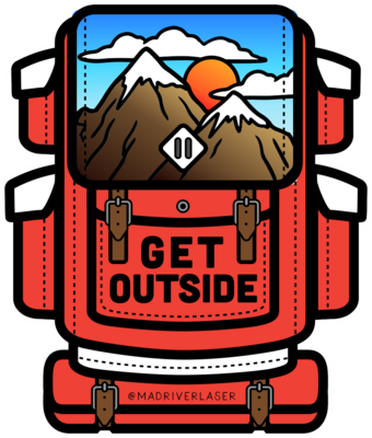 Get Outside Backpack Sticker
