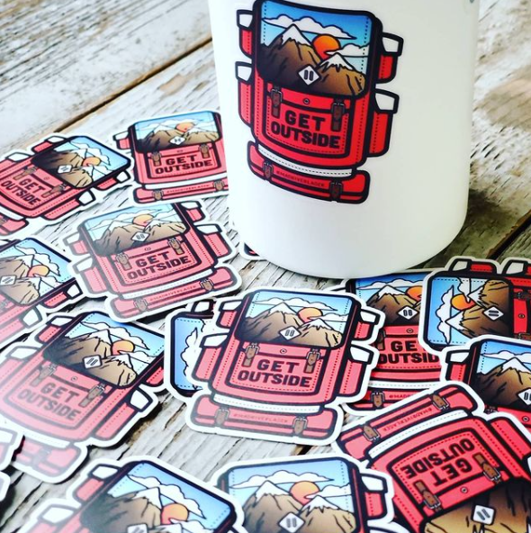 Get Outside Backpack Sticker