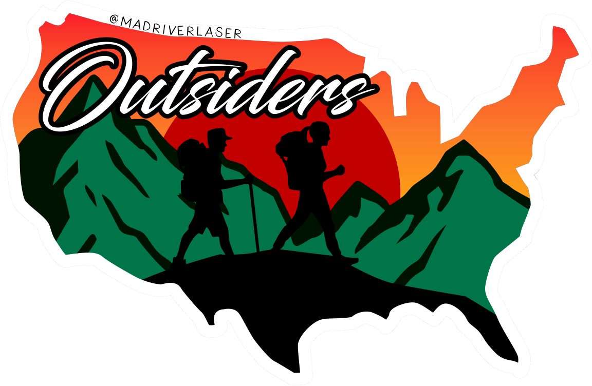 Outsiders USA hiking Sticker