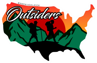 Outsiders USA hiking Sticker