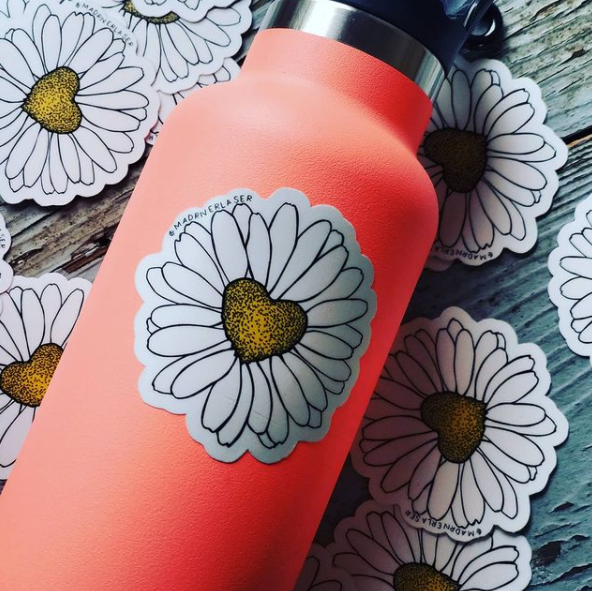 Daisy Flower Sticker