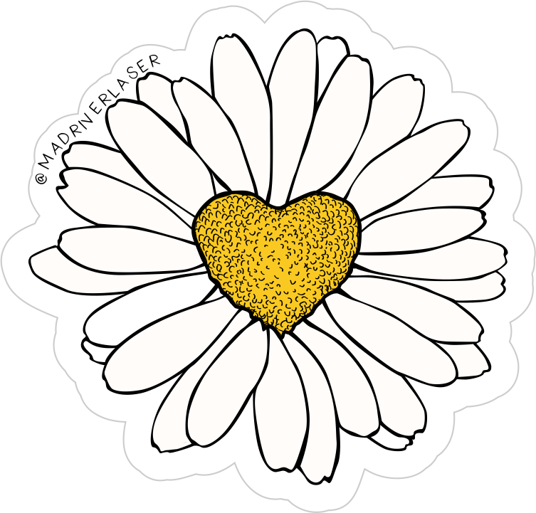 Daisy Flower Sticker