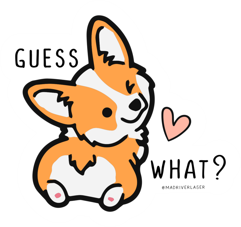 Guess What Corgi Butt Sticker