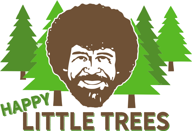 Happy Little Trees Sticker