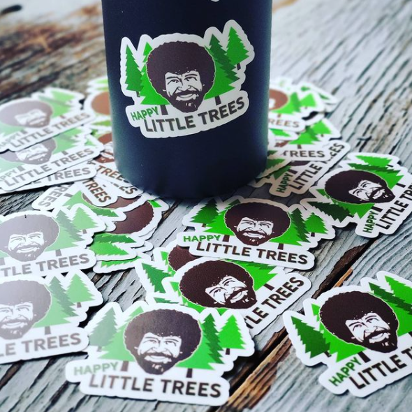 Happy Little Trees Sticker
