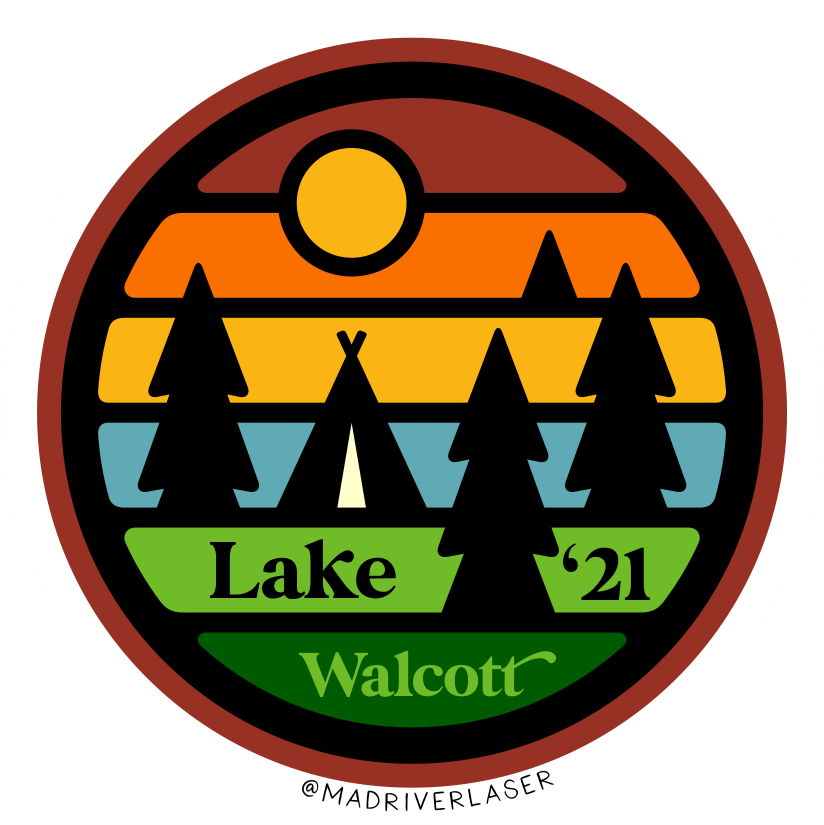 Lake Walcott Circle Sticker