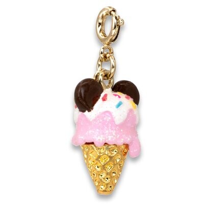 Gold Mickey Ice Cream Charm
