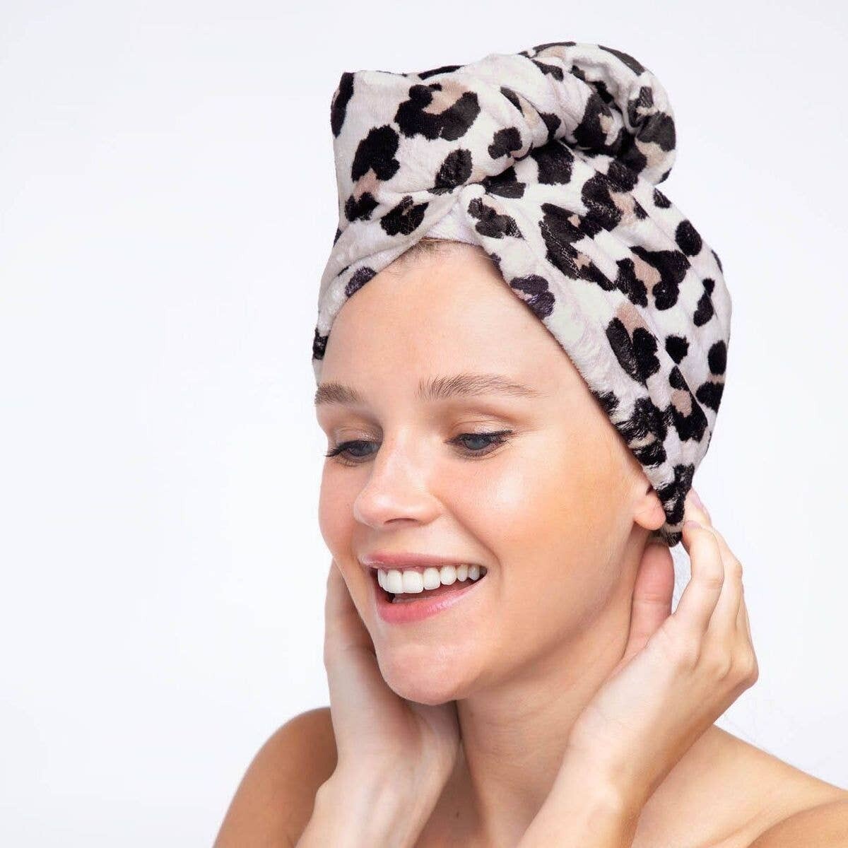 Microfiber Hair Towel-Leopard