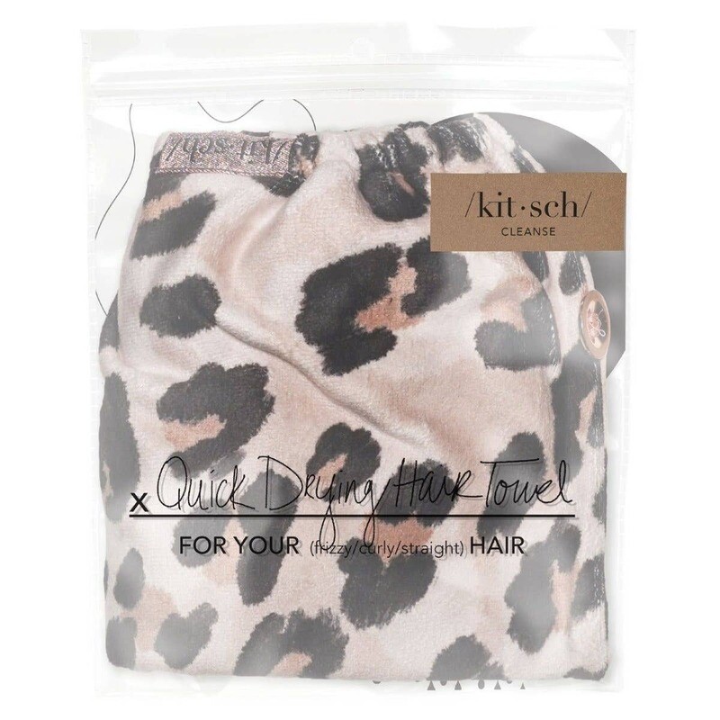 Microfiber Hair Towel-Leopard