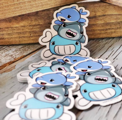 3 Fish Sticker