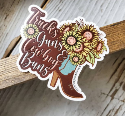 Boot Cowboy Buns Sticker