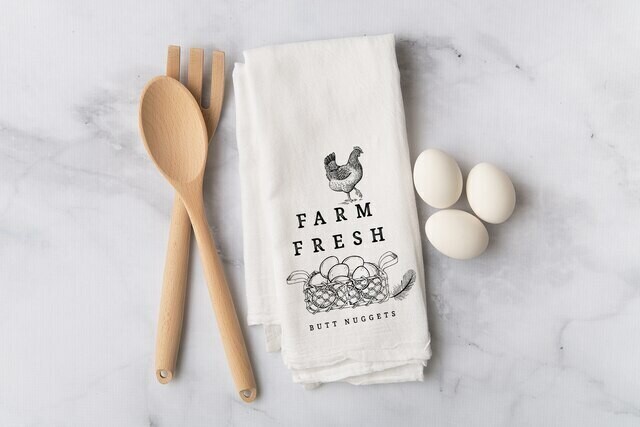 Flour Sack Towel - Butt Nuggets