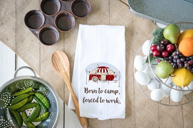 Flour Sack Towel - Born to Camp