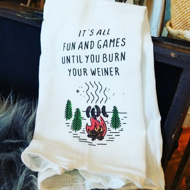 Flour Sack Towel - Burn your Weiner