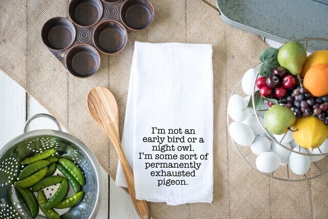 Flour Sack Towel - Exhausted Pigeon