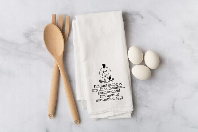 Flour Sack Towel - Scrambled Eggs