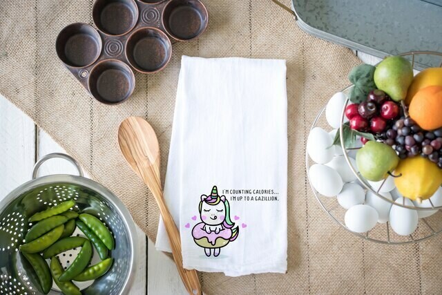 Flour Sack Towel - Counting Calories